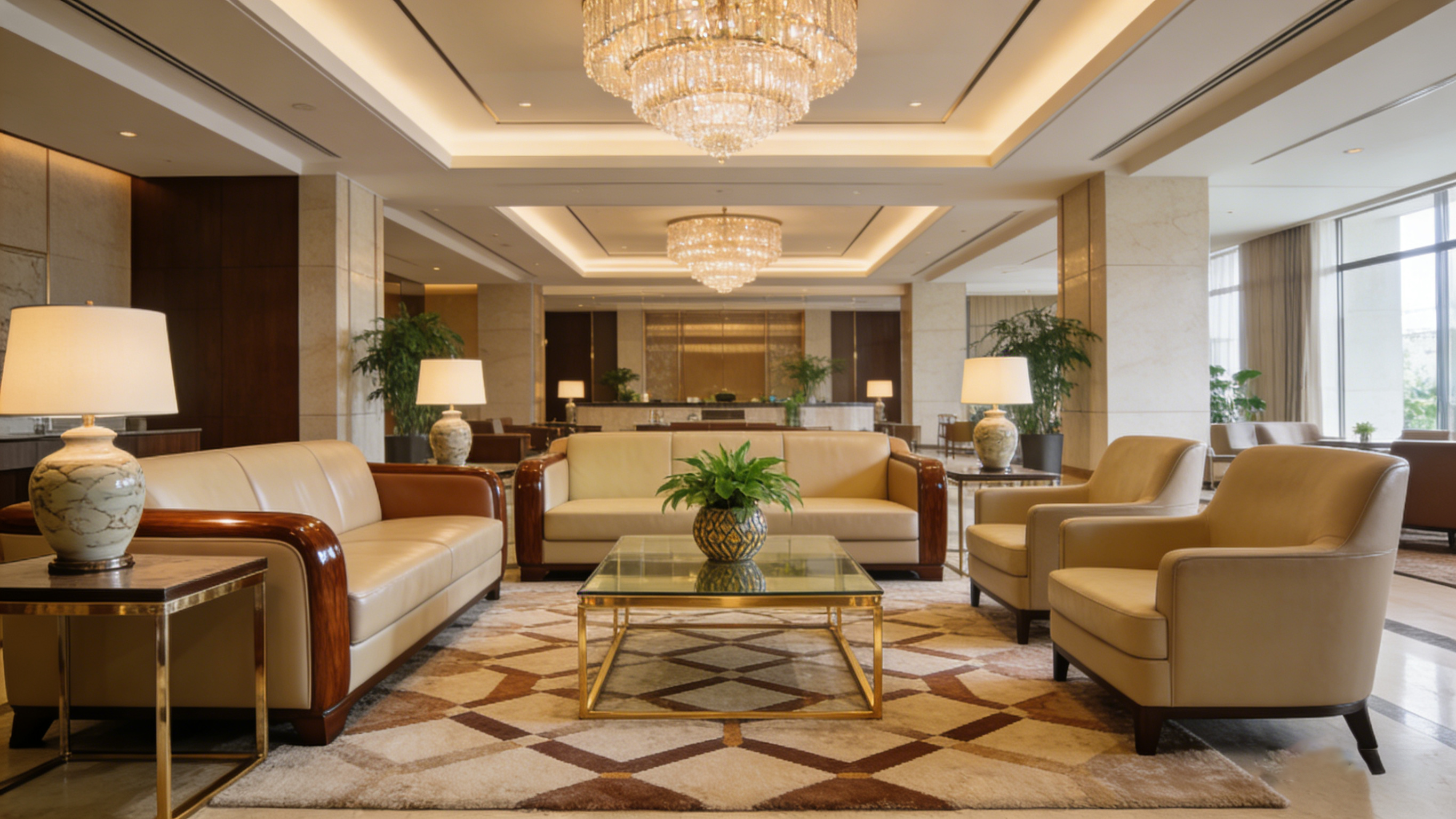 カスタムメイドのホテルロビー家具 (2)