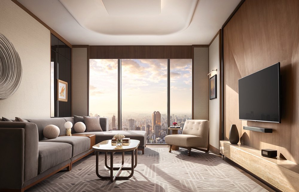 リビングルームのソファ