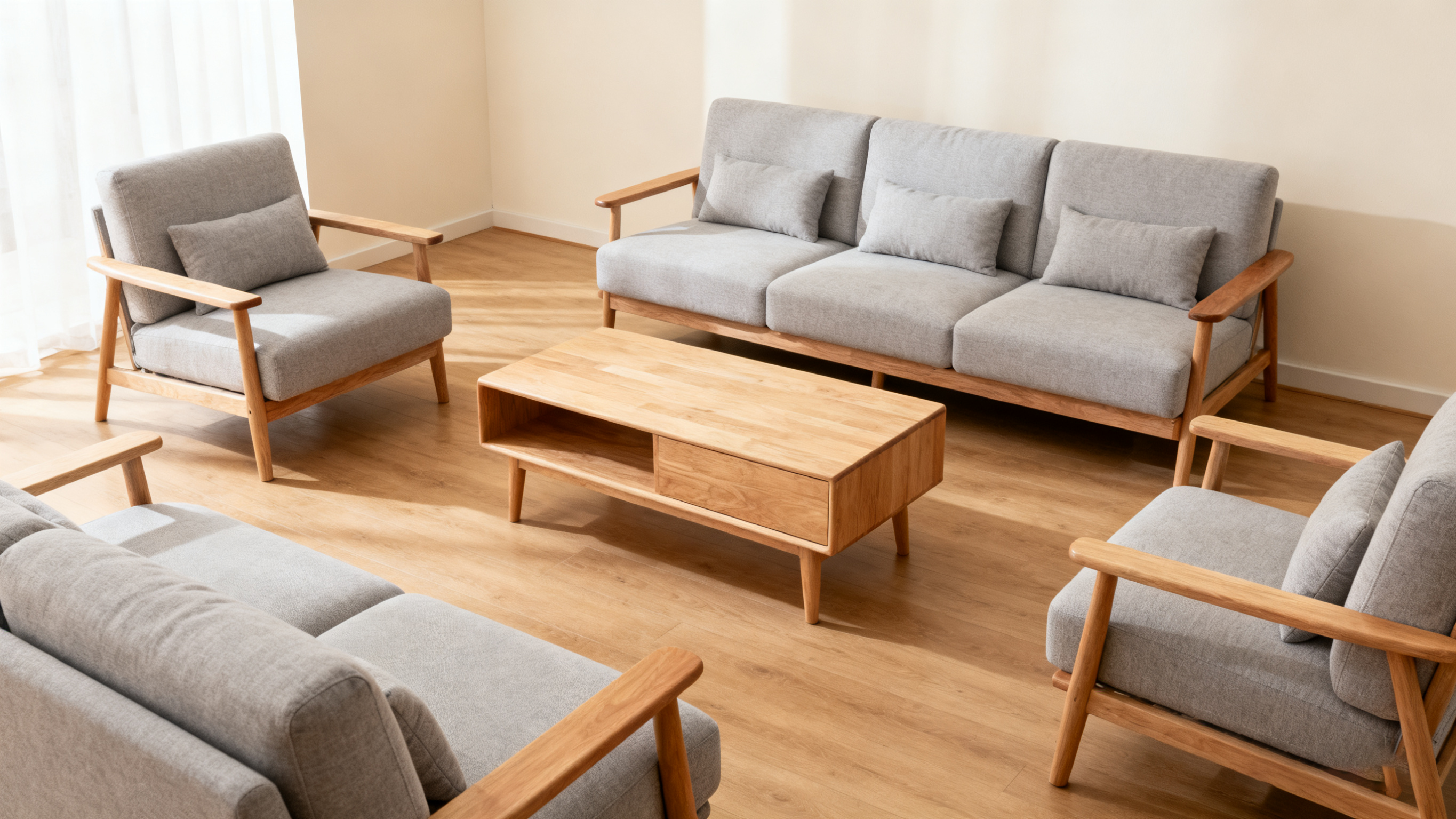 リビングルームのソファ家具