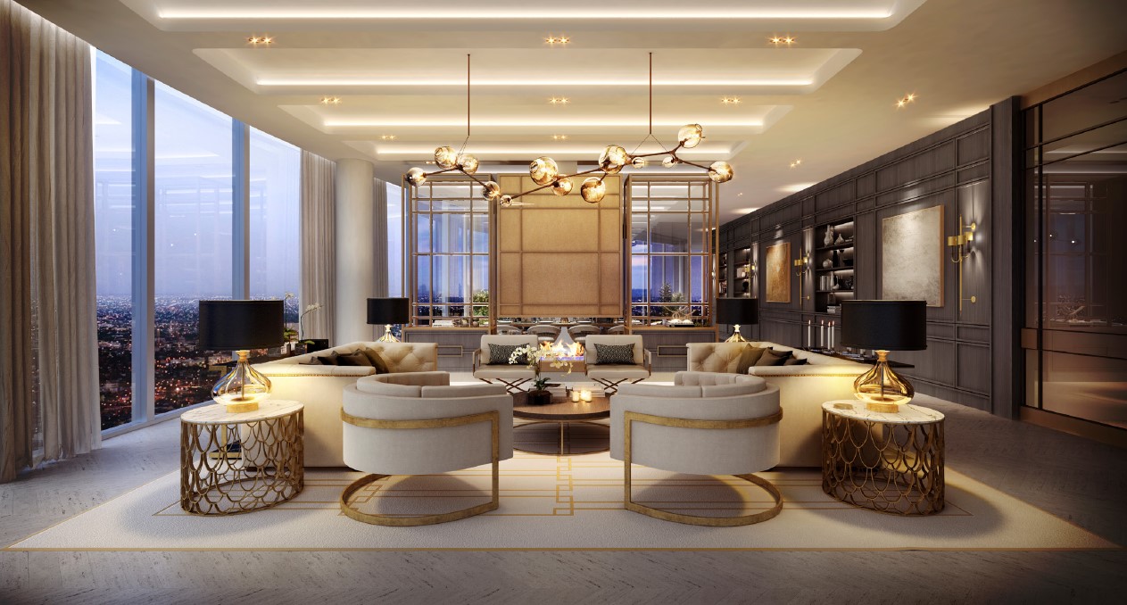 ホテルの寝室の家具