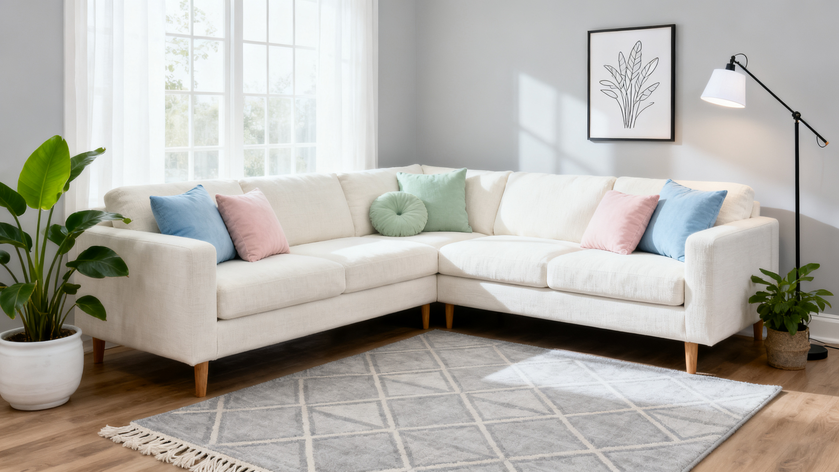 生成客厅沙発行家具配図