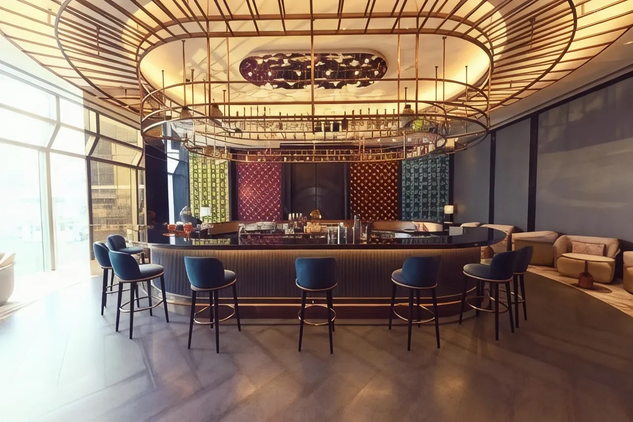 スリランカ、シナモン ライフ コロンボ ホテルの公共エリアの家具