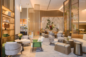 プーアル建華インターナショナルホテルの公共エリアの家具